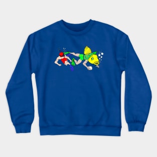 Underwater rugby - human fish Crewneck Sweatshirt